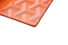 Load image into Gallery viewer, 新品未使用 GOYARD ゴヤール サンルイ カードケース APM107-01 PVCコーティングキャンバス カーフスキン オレンジ 中古 63606