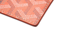 Load image into Gallery viewer, 新品未使用 GOYARD ゴヤール サンルイ カードケース APM107-01 PVCコーティングキャンバス カーフスキン オレンジ 中古 63606