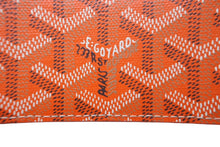 Load image into Gallery viewer, 新品未使用 GOYARD ゴヤール サンルイ カードケース APM107-01 PVCコーティングキャンバス カーフスキン オレンジ 中古 63606