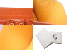 Load image into Gallery viewer, 新品未使用 GOYARD ゴヤール サンルイ カードケース APM107-01 PVCコーティングキャンバス カーフスキン オレンジ 中古 63606