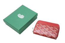 Load image into Gallery viewer, 極美品 GOYARD ゴヤール マティニョンミニ コインケース MATIGNMINTY02CL02P レッド シルバー金具 中古 63607