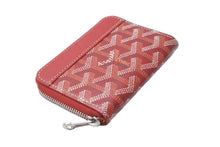 Load image into Gallery viewer, 極美品 GOYARD ゴヤール マティニョンミニ コインケース MATIGNMINTY02CL02P レッド シルバー金具 中古 63607