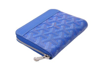 Load image into Gallery viewer, GOYARD ゴヤール マティニョン PM ウォレット MATIGNPMLTY10CL10P ブルー シルバー金具 美品 中古 63608