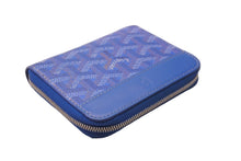Load image into Gallery viewer, GOYARD ゴヤール マティニョン PM ウォレット MATIGNPMLTY10CL10P ブルー シルバー金具 美品 中古 63608