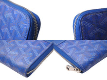 Load image into Gallery viewer, GOYARD ゴヤール マティニョン PM ウォレット MATIGNPMLTY10CL10P ブルー シルバー金具 美品 中古 63608