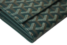 画像をギャラリービューアに読み込む, 新品同様 GOYARD ゴヤール ヴァレンヌポーチウォレット 財布 ショルダーバッグ ポーチウォレット レザー PVC グリーン 中古 63609