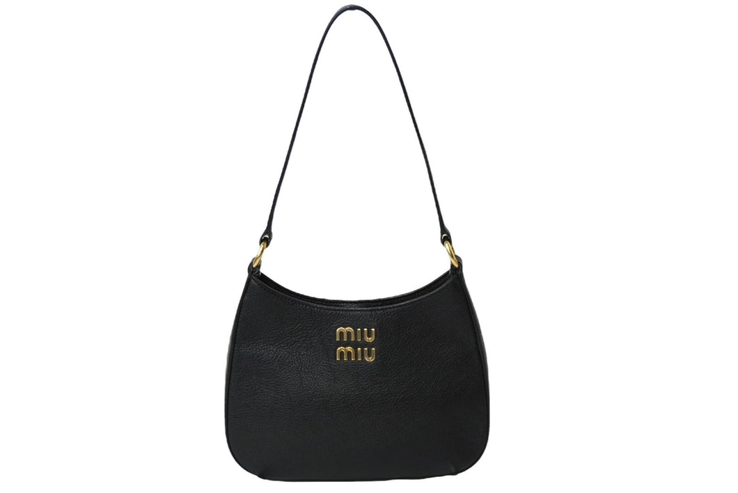 未使用 miu miu フリルデザイン レザージャケット 38 ブラック 未使用 miu miu フリルデザイン レザージャケット 38 ブラック
