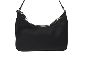 新品未使用品 PRADA プラダ Re-Edition 2005 Re-Nylon ホーボー ハンドバッグ 1NE204 ファブリック レザー ブラック 中古 63615