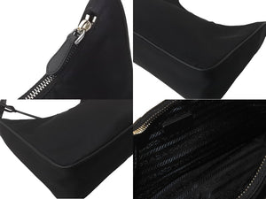 新品未使用品 PRADA プラダ Re-Edition 2005 Re-Nylon ホーボー ハンドバッグ 1NE204 ファブリック レザー ブラック 中古 63615