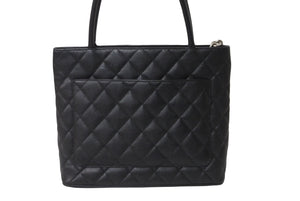 極美品 CHANEL シャネル ハンドバッグ 復刻トート キャビアスキン マトラッセ ココマーク 11番台 シルバー金具 中古 63627