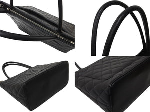 極美品 CHANEL シャネル ハンドバッグ 復刻トート キャビアスキン マトラッセ ココマーク 11番台 シルバー金具 中古 63627