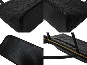 極美品 CHANEL シャネル ハンドバッグ 復刻トート キャビアスキン マトラッセ ココマーク 6番台 ゴールド金具 中古 63628