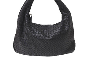 BOTTEGAVENETA ボッテガヴェネタ ワンショルダーバッグ イントレチャート 115653 V0013 1000 レザー ブラック 美品 中古 63630