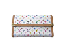 Load image into Gallery viewer, LOUIS VUITTON ルイ ヴィトン 長財布 M92659 モノグラムマルチカラー ポルトトレゾール インターナショナル ホワイト 美品 中古 63636