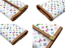 Load image into Gallery viewer, LOUIS VUITTON ルイ ヴィトン 長財布 M92659 モノグラムマルチカラー ポルトトレゾール インターナショナル ホワイト 美品 中古 63636