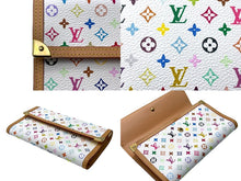 Load image into Gallery viewer, LOUIS VUITTON ルイ ヴィトン 長財布 M92659 モノグラムマルチカラー ポルトトレゾール インターナショナル ホワイト 美品 中古 63636
