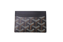 Load image into Gallery viewer, 新品同様 GOYARD ゴヤール サン・シュルピス カードケース STSULPPMLTY01CL01X PVCコーティングキャンバス ブラック 中古 63642
