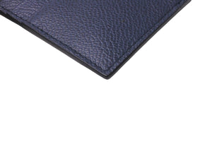 極美品 PRADA プラダ レザー カードケース ネイビー 2MC223 トライアングル 紺色 名刺入れ 中古 63644 