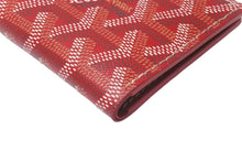 Load image into Gallery viewer, GOYARD ゴヤール サンピエールカードホルダー カードケース STPIE2PMLTY02CL02P PVC レッド ヘリンボーン 美品 中古 63645