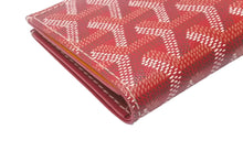Load image into Gallery viewer, GOYARD ゴヤール サンピエールカードホルダー カードケース STPIE2PMLTY02CL02P PVC レッド ヘリンボーン 美品 中古 63645