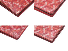 Load image into Gallery viewer, GOYARD ゴヤール サンピエールカードホルダー カードケース STPIE2PMLTY02CL02P PVC レッド ヘリンボーン 美品 中古 63645