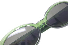 Load image into Gallery viewer, GUCCI グッチ クリア サングラス グリーン ロゴ アイウェア 緑色 眼鏡 小物 51☐20 美品 中古 63648