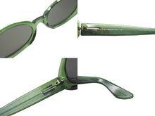 Load image into Gallery viewer, GUCCI グッチ クリア サングラス グリーン ロゴ アイウェア 緑色 眼鏡 小物 51☐20 美品 中古 63648
