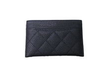 Load image into Gallery viewer, CHANEL シャネル ココマーク カードケース 16番台 キャビアスキン ブラック ゴールド金具 美品 中古 63680