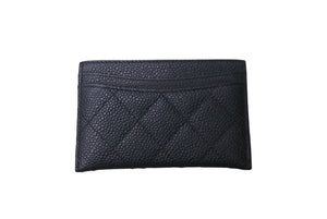 CHANEL シャネル ココマーク カードケース 16番台 キャビアスキン ブラック ゴールド金具 美品 中古 63680