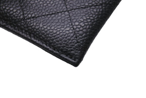 CHANEL シャネル ココマーク カードケース 16番台 キャビアスキン ブラック ゴールド金具 美品 中古 63680