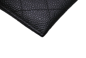 CHANEL シャネル ココマーク カードケース 16番台 キャビアスキン ブラック ゴールド金具 美品 中古 63680