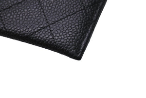 CHANEL シャネル ココマーク カードケース 16番台 キャビアスキン ブラック ゴールド金具 美品 中古 63680