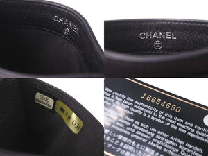 極美品 CHANEL シャネル ココマーク カードケース 16番台 キャビアスキン ブラック 中古 63681