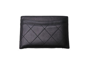 CHANEL シャネル ココマーク キルティング カードケース ココマーク 14番台 カーフスキン シルバー金具 美品 中古 63682