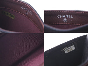 CHANEL シャネル ココマーク キルティング カードケース ココマーク 14番台 カーフスキン シルバー金具 美品 中古 63682