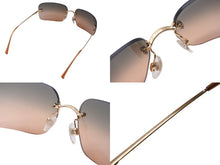 Load image into Gallery viewer, 極美品 CHANEL シャネル ココマーク サングラス リムレス ブラウン ゴールド アイウェア ロゴ 小物 62☐17 4017 中古 63684