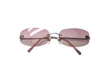 Load image into Gallery viewer, 極美品 CHANEL シャネル ココマーク サングラス リムレス パープル アイウェア ロゴ 小物 4002 c.124/58 57☐19 130 中古 63685