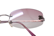 Load image into Gallery viewer, 極美品 CHANEL シャネル ココマーク サングラス リムレス パープル アイウェア ロゴ 小物 4002 c.124/58 57☐19 130 中古 63685