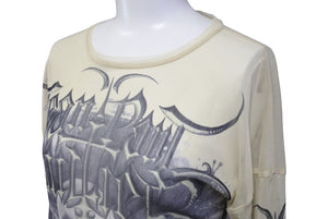 Jean Paul GAULTIER HOMME ジャンポール ゴルチェ オムカットソー ヴィンテージ総柄シアー 560-5。 CKK.JG. 美品 中古 63688 