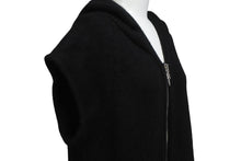 Load image into Gallery viewer, CHROME HEARTS クロムハーツ ニットベスト クロスパッチ カシミヤ フード ノースリーブ JVP シルバー925 サイズSM 美品 中古 63690