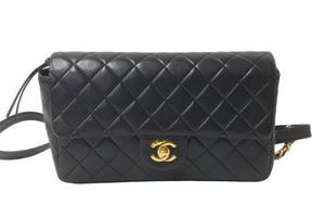CHANEL シャネル リュック マトラッセ ブラック 3番台 ラムスキン ココマーク ゴールド金具 美品 中古 63693
