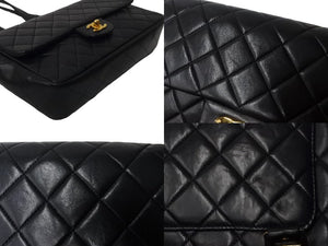 CHANEL シャネル リュック マトラッセ ブラック 3番台 ラムスキン ココマーク ゴールド金具 美品 中古 63693