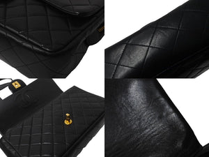 CHANEL シャネル リュック マトラッセ ブラック 3番台 ラムスキン ココマーク ゴールド金具 美品 中古 63693