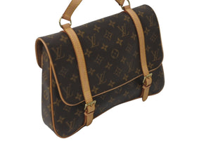 極美品 LOUIS VUITTON ルイヴィトン マレル サックアド ハンドバッグ M51158 モノグラムキャンバス ブラウン ゴールド金具 中古 63703