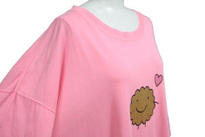 VETEMENTS ヴェトモン クッキー カップル オーバーサイズ 半袖Ｔシャツ ピンク 5871140 サイズU 美品 中古 63711 