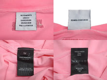 画像をギャラリービューアに読み込む, VETEMENTS ヴェトモン クッキー カップル オーバーサイズ 半袖Ｔシャツ ピンク 5871140 サイズU 美品 中古 63711 