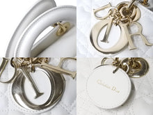 Load image into Gallery viewer, 極美品 Christian Dior クリスチャンディオール Lady D-Joy 2WAYマイクロバッグ ハート カナージュラムスキン ホワイト 中古 63715