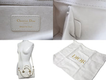 Load image into Gallery viewer, 極美品 Christian Dior クリスチャンディオール Lady D-Joy 2WAYマイクロバッグ ハート カナージュラムスキン ホワイト 中古 63715