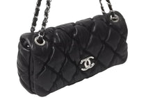 Load image into Gallery viewer, 極美品 CHANEL シャネル ココマーク バブルキルト ハンドバッグ ブラック シルバー金具 中古 63716