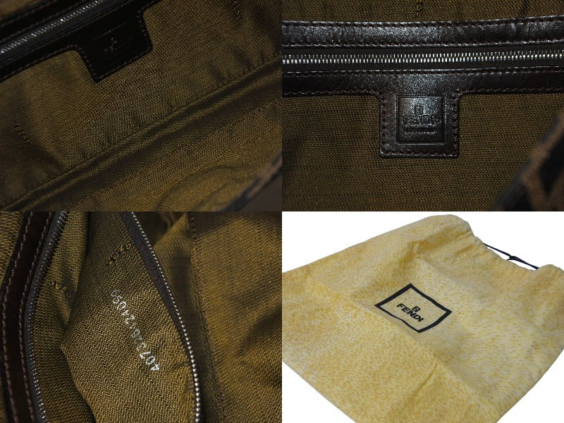 FENDI フェンディ マンマバケット ハンドバッグ ズッカ柄 ブラウン シルバー金具 美品 中古 63717 – Casanova Vintage